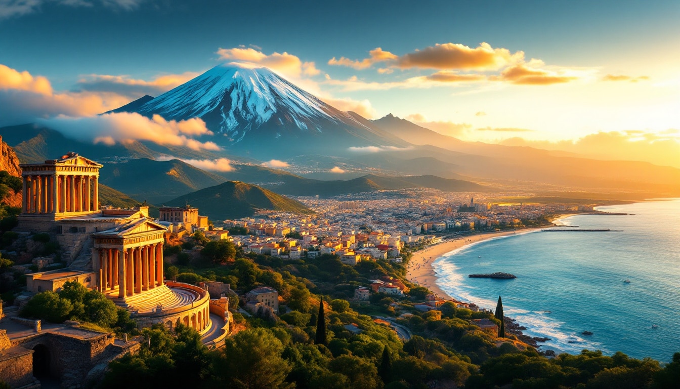 explorez la magnifique sicile en une semaine avec notre itinéraire inoubliable. découvrez ses paysages époustouflants, sa riche culture, sa délicieuse gastronomie et ses sites historiques incontournables. préparez-vous à vivre une expérience unique au cœur de cette île méditerranéenne.