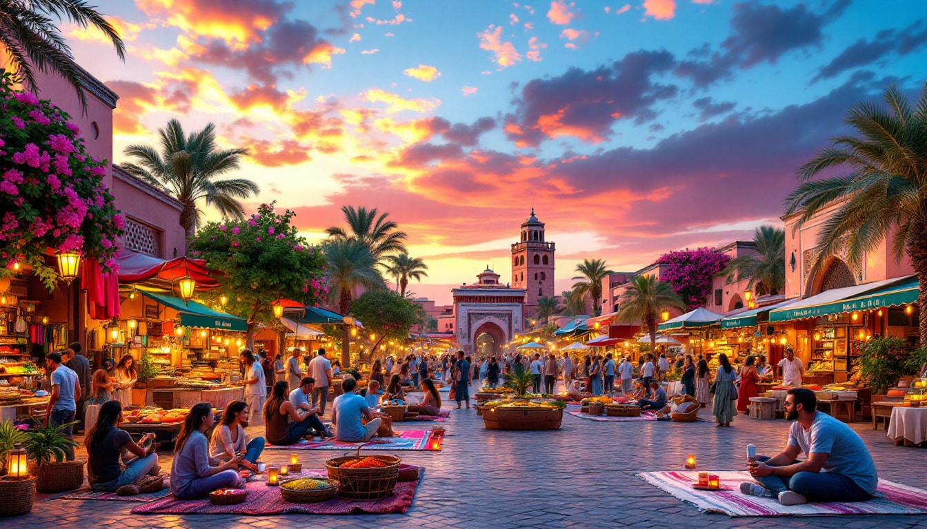 plongez dans l'enchantement de marrakech en 2025 ! découvrez les jours magiques de cette ville fascinante, riche en culture, traditions et paysages époustouflants. une expérience inoubliable vous attend, entre sorties aux souks, délices culinaires et visites de monuments historiques.