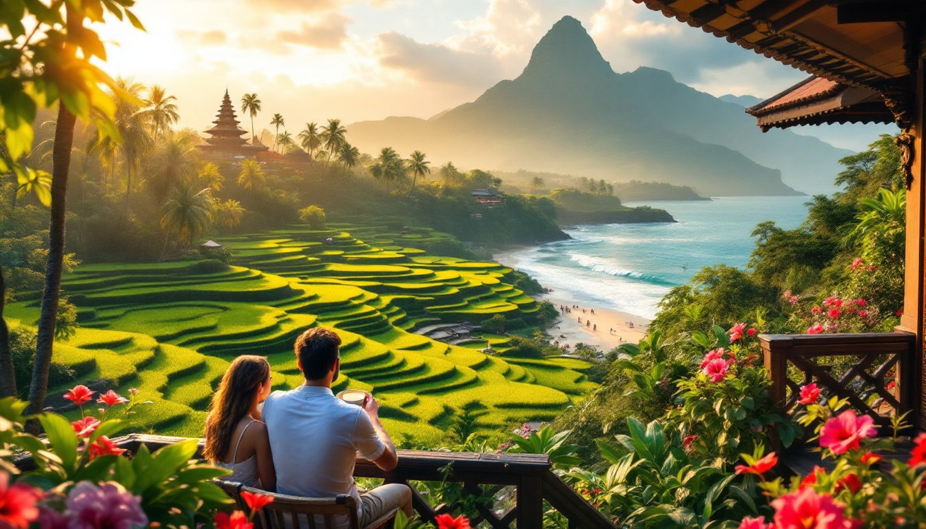 découvrez notre itinéraire idéal pour vivre des vacances inoubliables à bali en 2025. explorez les paysages époustouflants, les plages de sable blanc, la culture riche et la gastronomie locale grâce à un programme bien équilibré qui facilite la découverte des incontournables de l'île tout en prenant le temps de savourer ses trésors cachés.