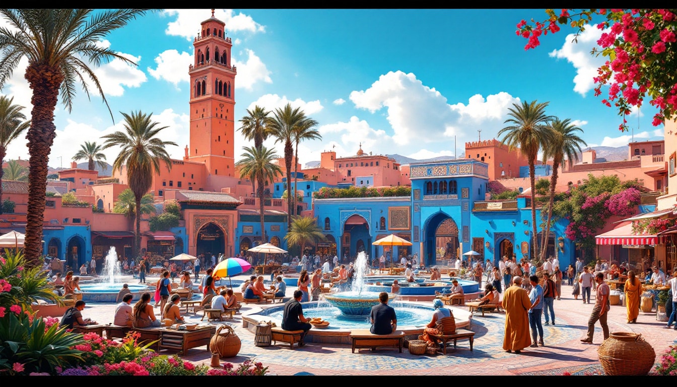 découvrez marrakech en 3 jours avec notre itinéraire incontournable ! explorez les souks animés, laissez-vous séduire par l'architecture majestueuse, et savourez la délicieuse cuisine marocaine. parfait pour une escapade inoubliable dans la ville rouge.