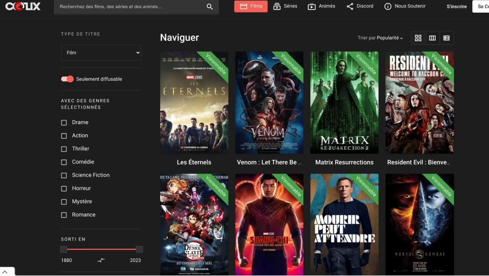 découvrez le catalogue coflix : tous les films, séries et documentaires disponibles en streaming. trouvez facilement vos contenus préférés et explorez les nouveautés à regarder sur coflix !
